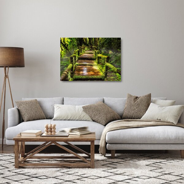 Staklena slika stepenica u prašumi (70x50 cm)