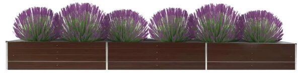 Povišena gredica - Vrtna gredica od pocinčanog čelika 480x80x45 cm smeđa - Smeđa 480 x 80 x 45 cm 1 480 x 80 x 45 cm