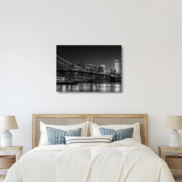 Staklena slika Brooklynskog mosta u New Yorku (70x50 cm)