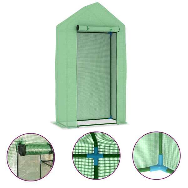 Plastenik s čeličnim okvirom 0 5 m² 1 x 0 5 x 1 9 m