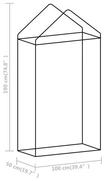 Plastenik s čeličnim okvirom 0 5 m² 1 x 0 5 x 1 9 m
