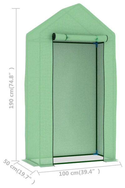 Plastenik s čeličnim okvirom 0 5 m² 1 x 0 5 x 1 9 m