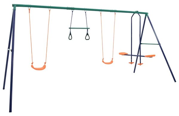 Set ljuljački s gimnastičkim karikama i 4 sjedala čelični