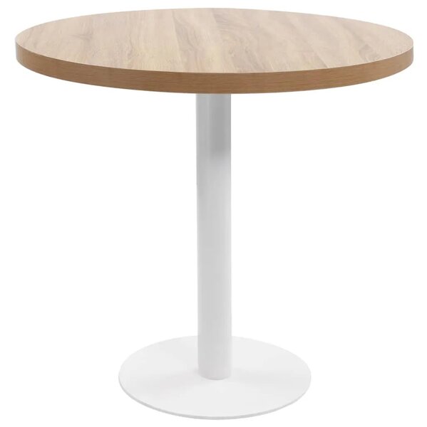 Bistro stol svjetlosmeđi 80 cm MDF - svijetlo smeđa i bijela 80 x 75 cm 1 Svijetlo smeđa i bijela