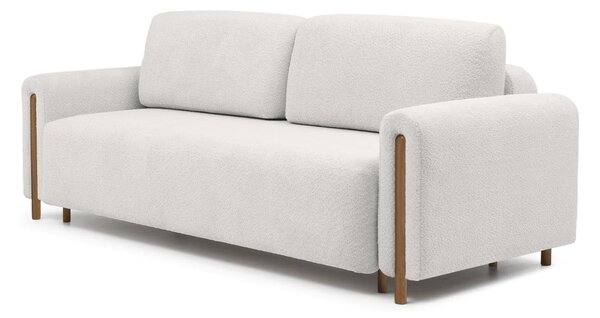 Krem sklopiva/s prostorom za odlaganje sofa od bouclé tkanine 244 cm Arcadova – ELTAP