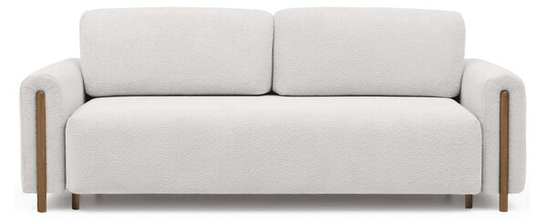 Krem sklopiva/s prostorom za odlaganje sofa od bouclé tkanine 244 cm Arcadova – ELTAP