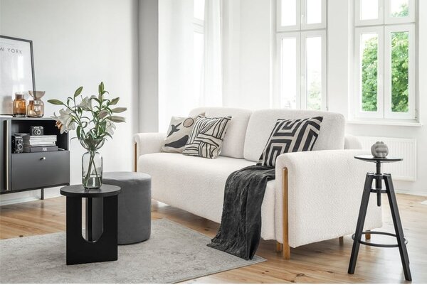 Krem sklopiva/s prostorom za odlaganje sofa od bouclé tkanine 244 cm Arcadova – ELTAP