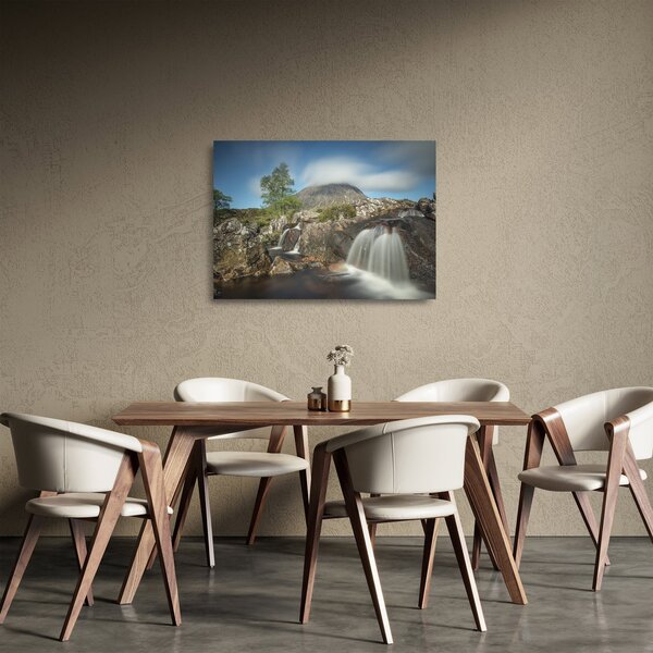 Staklena slika slapova i planina (70x50 cm)
