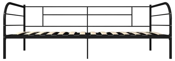 Okvir za dnevni ležaj crni metalni 90 x 200 cm - Crna 90 x 200 cm Crna