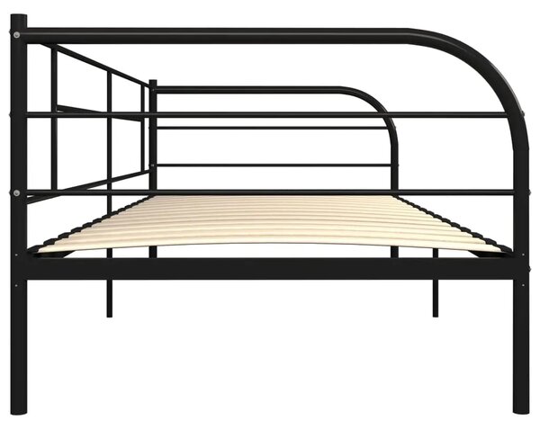Okvir za dnevni ležaj crni metalni 90 x 200 cm - Crna 90 x 200 cm Crna