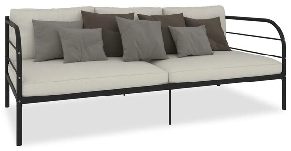 Okvir za dnevni ležaj crni metalni 90 x 200 cm - Crna 90 x 200 cm Crna