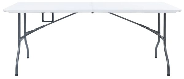 Sklopivi vrtni stol bijeli 180 x 72 x 72 cm HDPE