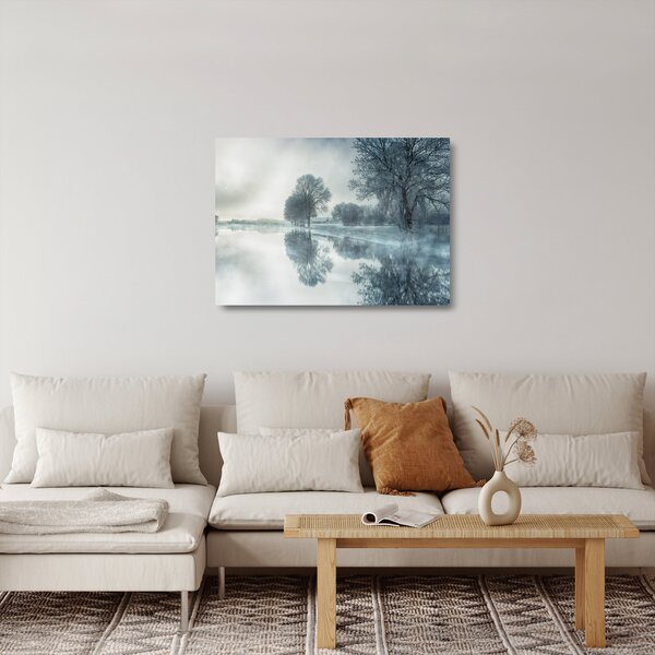 Staklena slika zimske prirode (70x50 cm)