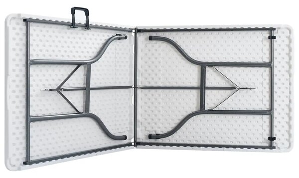 Sklopivi vrtni stol bijeli 180 x 72 x 72 cm HDPE