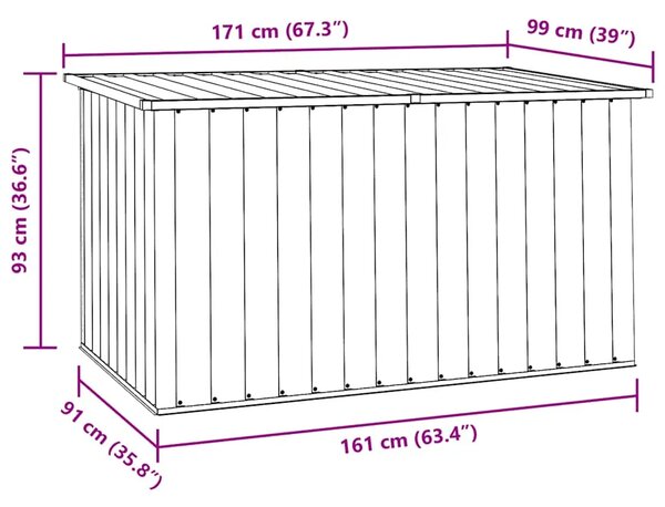 Vrtna kutija za pohranu zelena 171 x 99 x 93 cm - Zelena 171 x 99 x 93 cm Zelena 171 x 99 x 93 cm