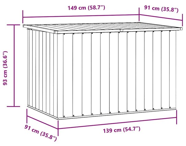 Vrtna kutija za pohranu antracit 149 x 99 x 93 cm - Antracit 149 x 99 x 93 cm Antracit 149 x 99 x 93 cm