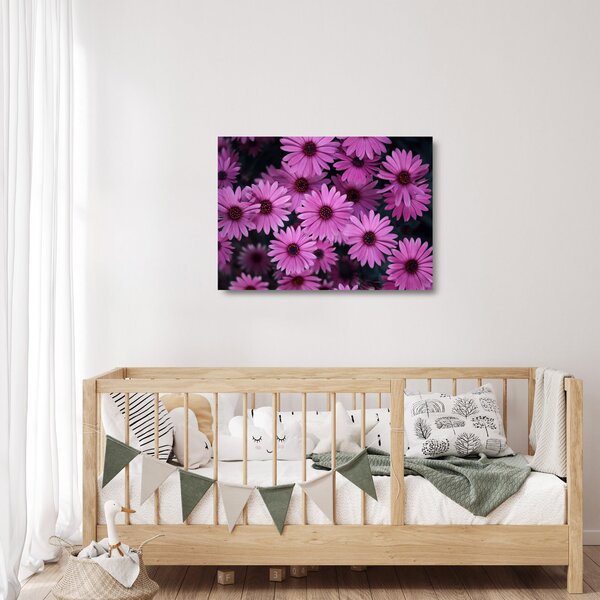 Staklena slika ružičastog cvijeća (70x50 cm)