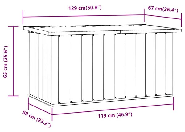 Vrtna kutija za pohranu antracit 129 x 67 x 65 cm - Antracit 129 x 67 x 65 cm Antracit 129 x 67 x 65 cm