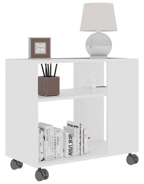 Bočni stolić bijeli 70 x 35 x 60 5 cm od konstruiranog drva - Bijela 1 Bijela