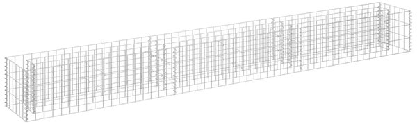 Gabionska sadilica od pocinčanog čelika 270 x 30 x 30 cm - 270 x 30 x 30 cm 1 270 x 30 x 30 cm
