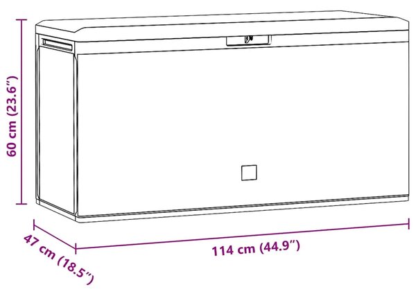 Vrtna kutija za pohranu antracit 114 x 47 x 60 cm - Antracit 290 l Antracit 290 l