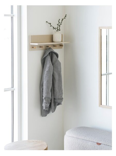 Bež zidna vješalica s policom 50 cm Rocca – House Nordic