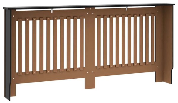 Maska za radijator - Pokrov za radijator crni 172 x 19 x 81 5 cm konstruirano drvo - Crna 172 x 19 x 81.5 cm 1 Crna