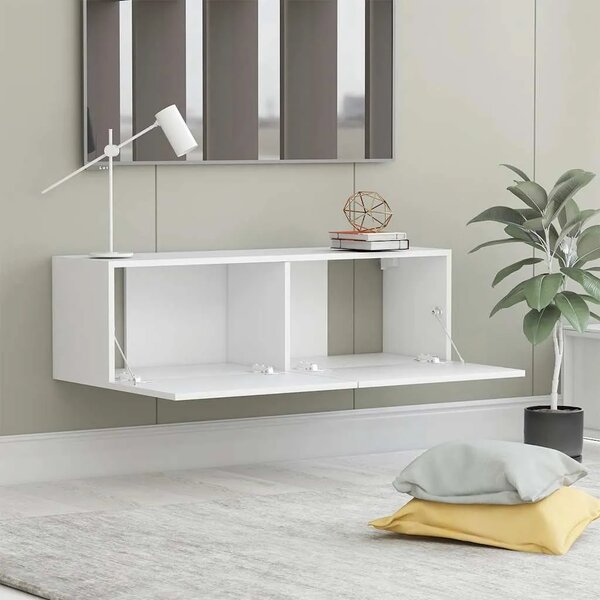 TV ormarić bijeli 100 x 30 x 30 cm od konstruiranog drva - Bijela 1 100 cm Bijela