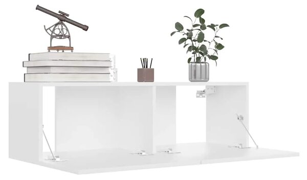 TV ormarić bijeli 100 x 30 x 30 cm od konstruiranog drva - Bijela 1 100 cm Bijela