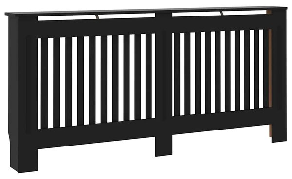 Maska za radijator - Pokrov za radijator crni 172 x 19 x 81 5 cm konstruirano drvo - Crna 172 x 19 x 81.5 cm 1 Crna