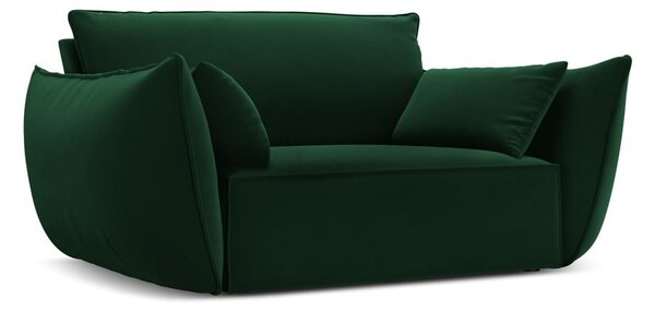 Tamno zelena baršunasti fotelja Vanda – Mazzini Sofas