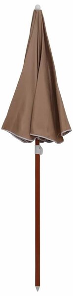 Vrtni suncobran s čeličnim stupom 180 cm smeđesivi - Sivo-smeđa 180 cm 1 Sivo-smeđa