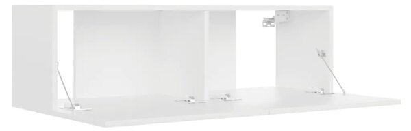 TV ormarić bijeli 100 x 30 x 30 cm od konstruiranog drva - Bijela 1 100 cm Bijela