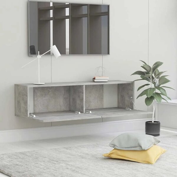 TV ormarić boja betona 120 x 30 x 30 cm od konstruiranog drva - Beton siva 1 120 cm Beton siva
