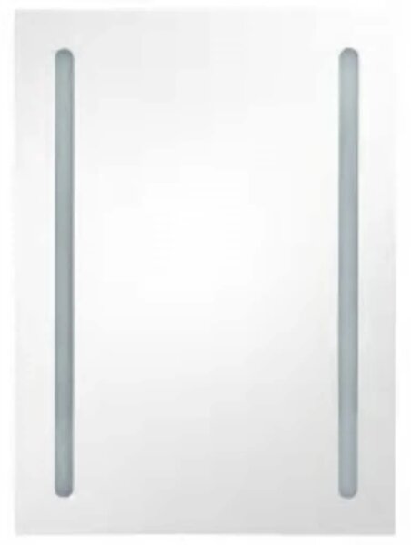 LED kupaonski ormarić s ogledalom 50 x 13 x 70 cm - bijela i srebrna 50 x 13 x 70 cm 1 Bijela i srebrna
