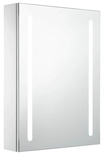 LED kupaonski ormarić s ogledalom 50 x 13 x 70 cm - bijela i srebrna 50 x 13 x 70 cm 1 Bijela i srebrna