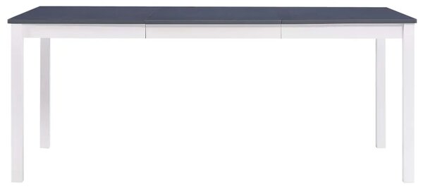 Blagavaonski stol bijelo-sivi 180 x 90 x 73 cm od borovine - Bijela i siva 180 x 90 x 73 cm 1 Bijela i siva