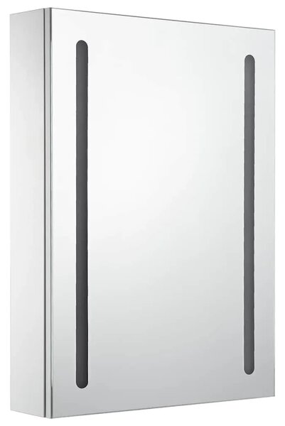 LED kupaonski ormarić s ogledalom 50 x 13 x 70 cm - bijela i srebrna 50 x 13 x 70 cm 1 Bijela i srebrna