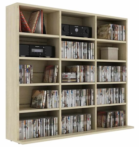 CD stalak – Ormarić za CD-ove boja hrasta 100x23x89 5 cm konstruirano drvo - sonoma hrast 100 x 23 x 89.5 cm 1 Sonoma hrast