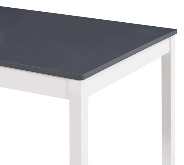 Blagavaonski stol bijelo-sivi 180 x 90 x 73 cm od borovine - Bijela i siva 180 x 90 x 73 cm 1 Bijela i siva