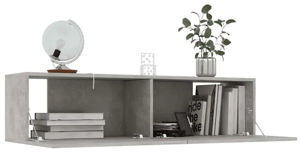 TV ormarić boja betona 120 x 30 x 30 cm od konstruiranog drva - Beton siva 1 120 cm Beton siva