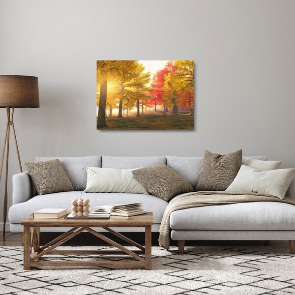 Staklena slika jesenskog drveća (70x50 cm)