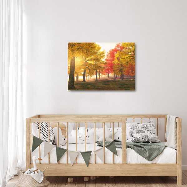 Staklena slika jesenskog drveća (70x50 cm)