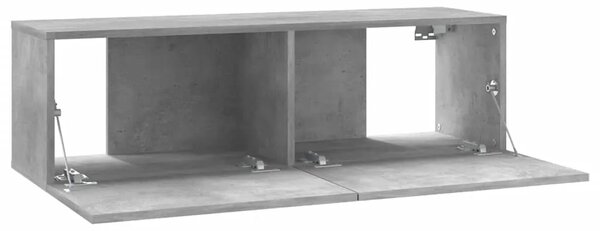 TV ormarić boja betona 100 x 30 x 30 cm od konstruiranog drva - Beton siva 1 100 cm Beton siva