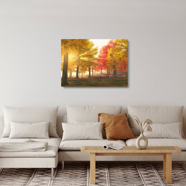 Staklena slika jesenskog drveća (70x50 cm)