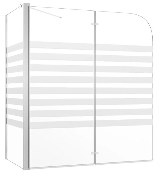 Tuš kabina 120 x 68 x 130 cm od kaljenog stakla prugasta - Bijela Pruga Bijela Pruga