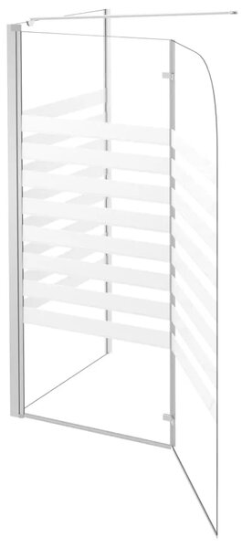 Tuš kabina 120 x 68 x 130 cm od kaljenog stakla prugasta - Bijela Pruga Bijela Pruga