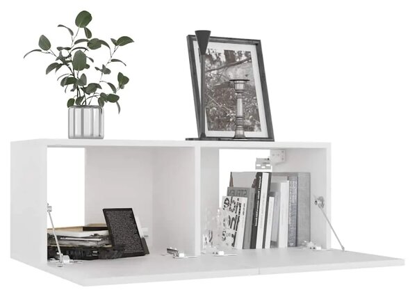 TV ormarić bijeli 80 x 30 x 30 cm od konstruiranog drva - Bijela 1 80 cm Bijela