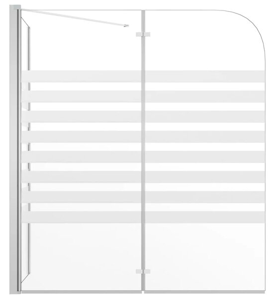 Tuš kabina 120 x 68 x 130 cm od kaljenog stakla prugasta - Bijela Pruga Bijela Pruga