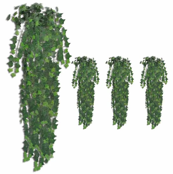 Umjetni grmovi bršljana 4 kom zeleni 90 cm - Zelena 4 Zelena 4
